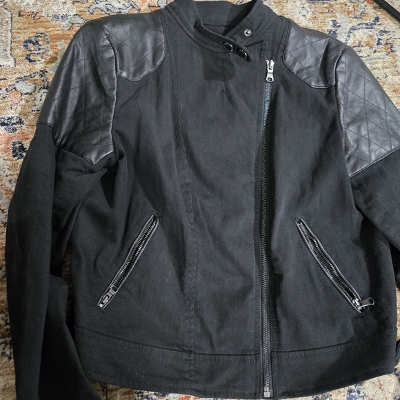 New Lauren Jeans‎ CO. Ralp Lauren Jacket Women 8 Black Full-Zip Long Sleeve - Picture 9 of 16